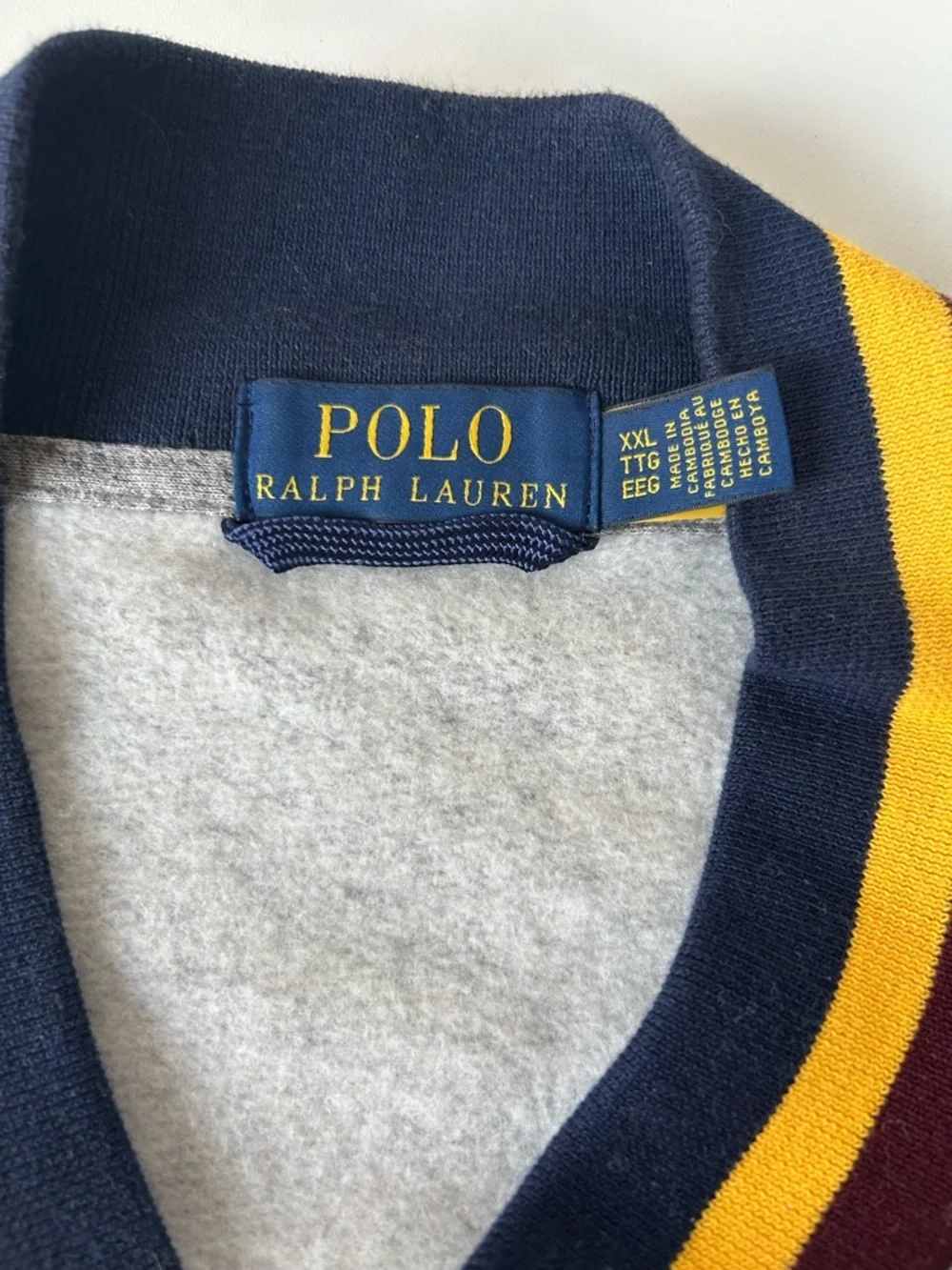 NWOT Polo Ralph Lauren Laurel Crest Fleece Baseball Jacket. XXL